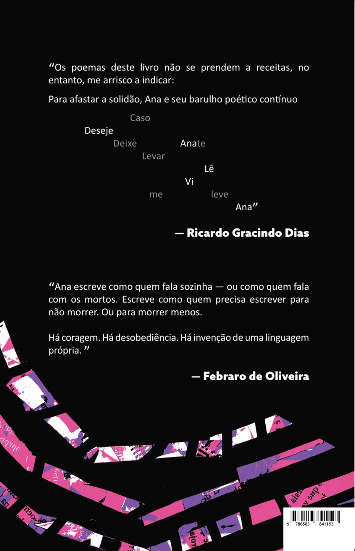 A louca escrevendo seu nome na linha pontilhada — Quarta capa