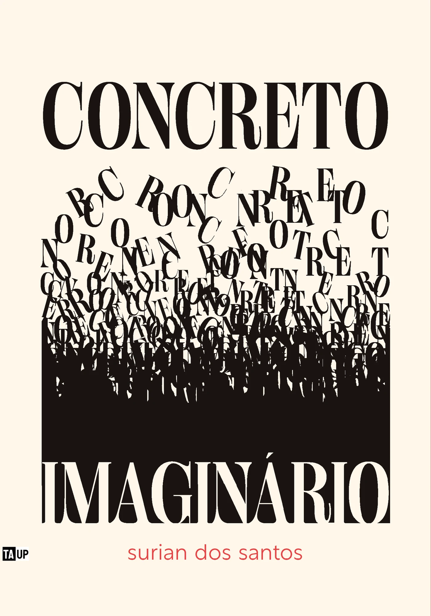 Couverture du livre Concreto Imaginário, de Surian dos Santos — design de Jéssica Iancoski (TAUP, 2025)
