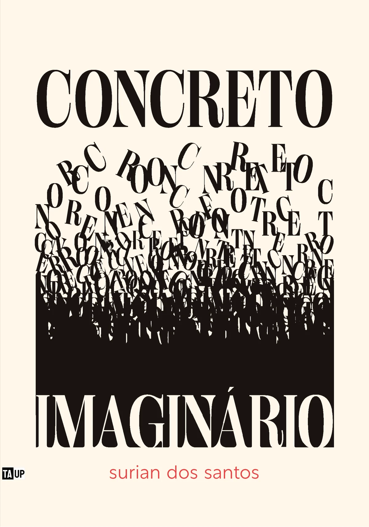 Capa do livro Concreto Imaginário, de Surian dos Santos — design de Jéssica Iancoski (TAUP, 2025)