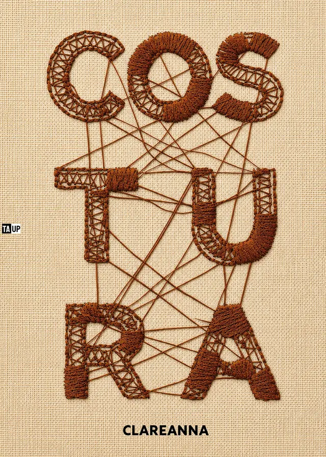 Cover of the book Costura, by Clareanna — design by Jéssica Iancoski (TAUP, 2026)