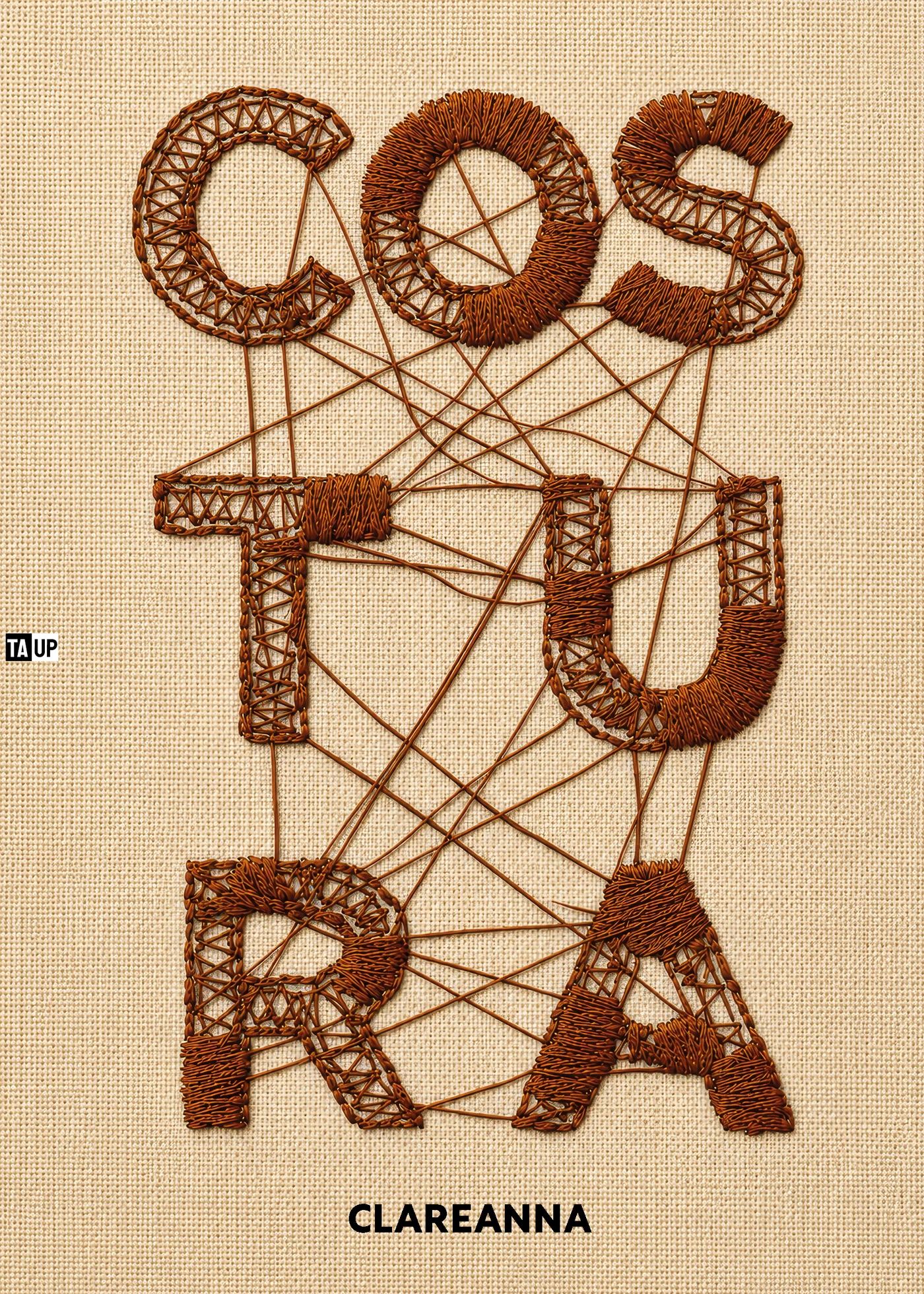 Couverture du livre Costura, de Clareanna — design de Jéssica Iancoski (TAUP, 2026)
