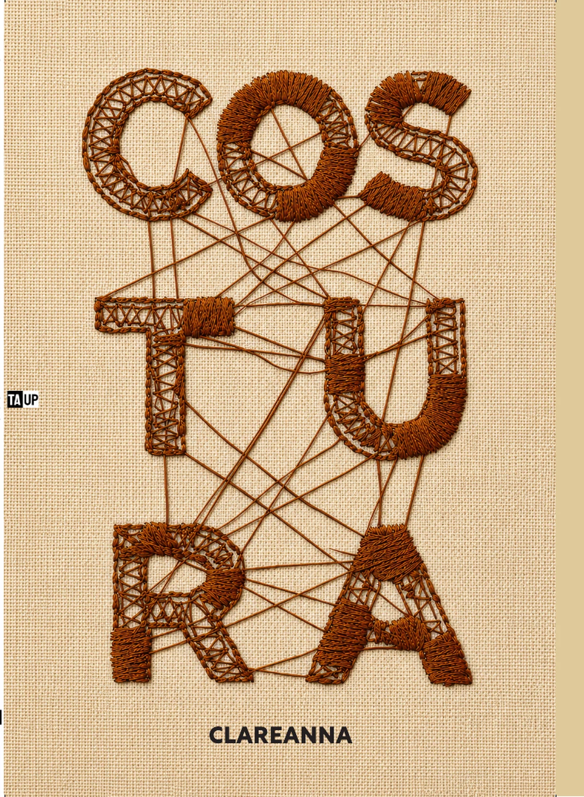 Capa do livro Costura, de Clareanna — design de Jéssica Iancoski (TAUP, 2026)