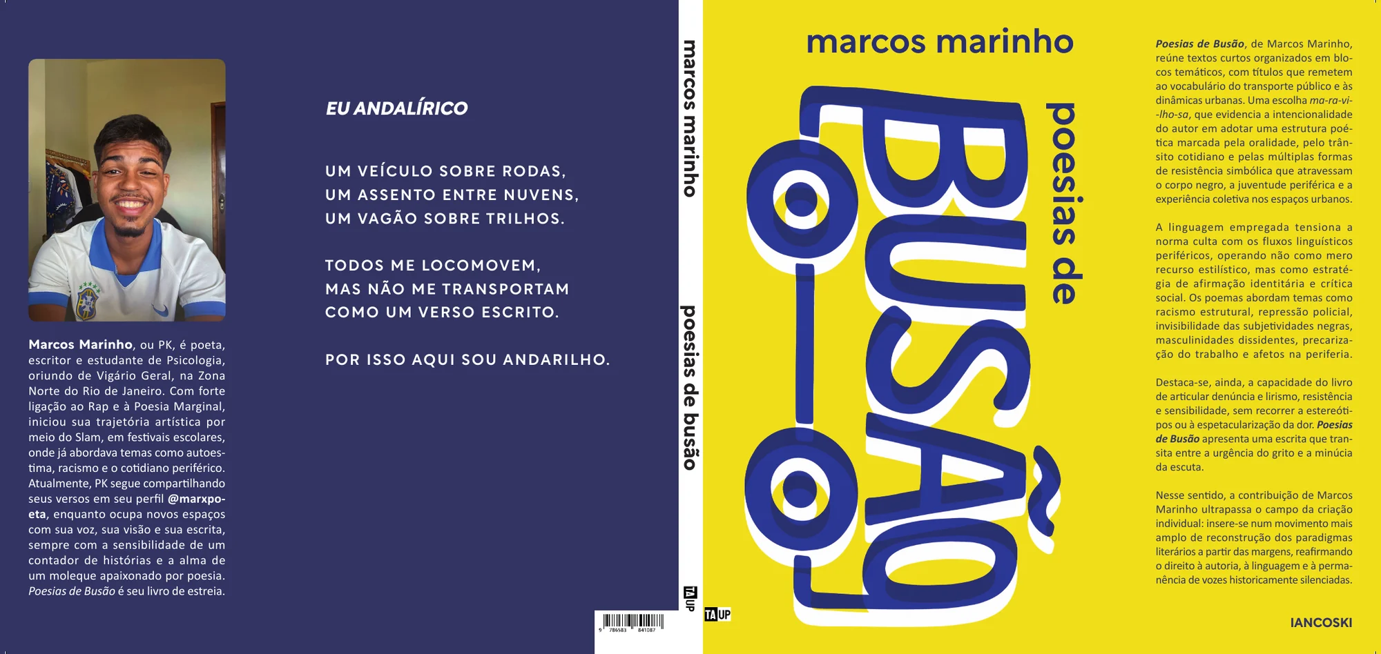 Poesias de busão — Capa aberta