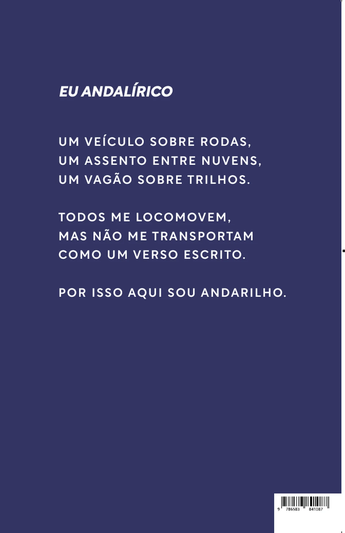 Poesias de busão — Quarta capa