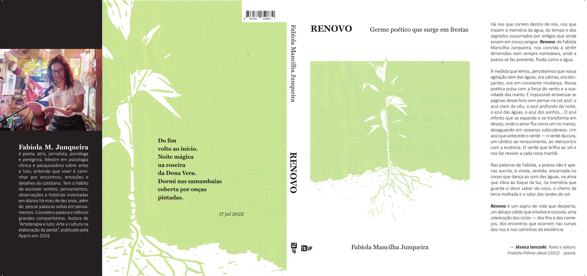 Renovo: germe poético que surge em frestas — Capa aberta