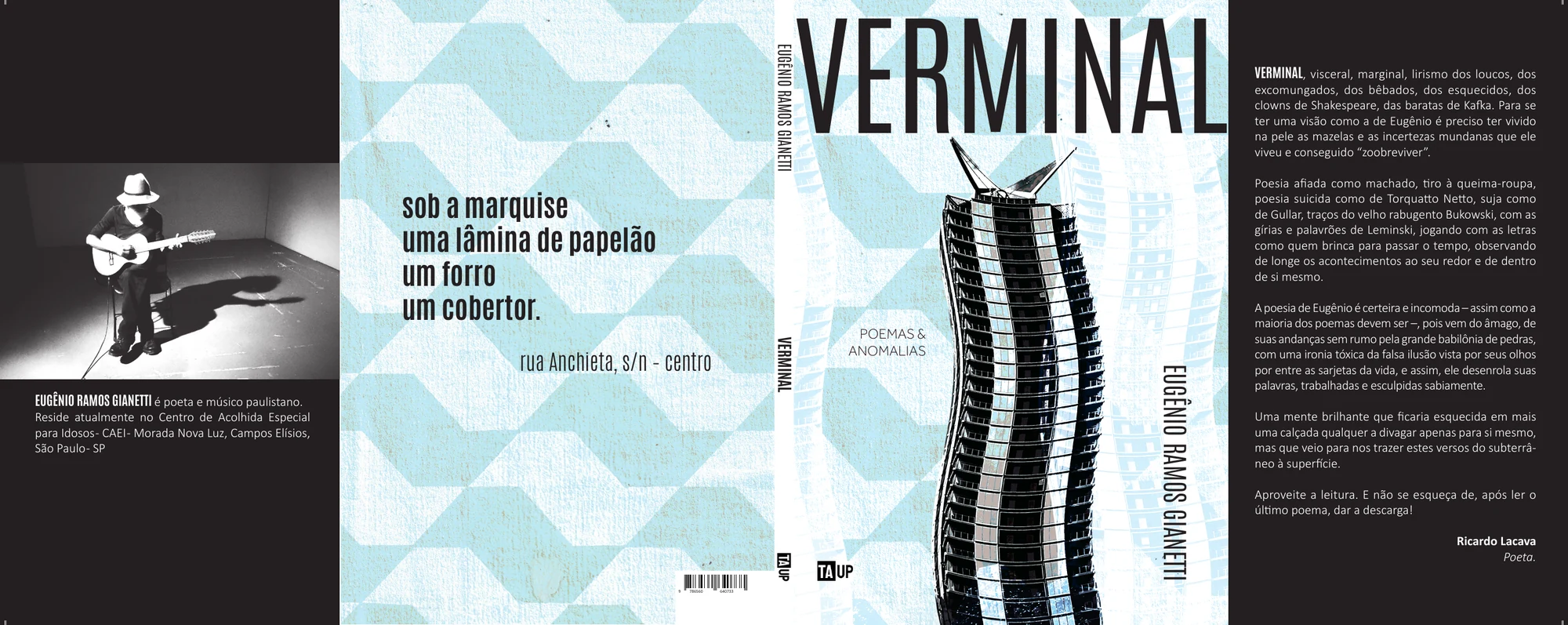 Verminal: poemas e anomalias — Capa aberta