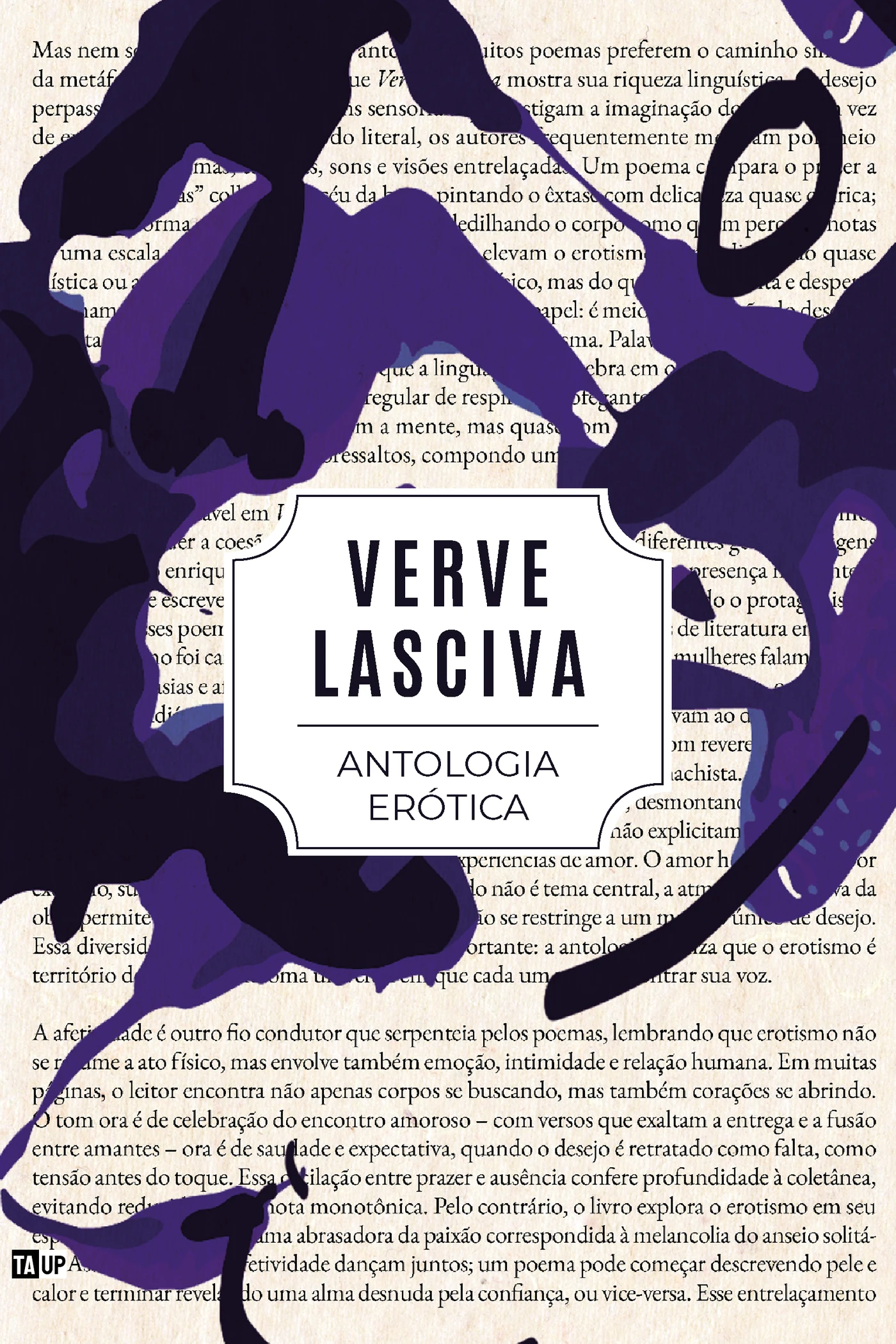 Capa do livro Verve Lasciva, de Vários autores (antologia erótica) — design de Jéssica Iancoski (TAUP, 2026)