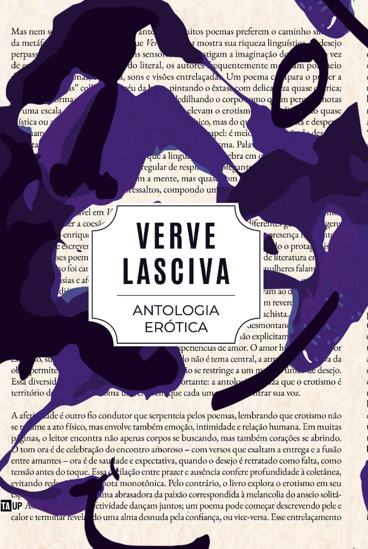Capa do livro Verve Lasciva, de Vários autores (antologia erótica) — design de Jéssica Iancoski (TAUP, 2026)